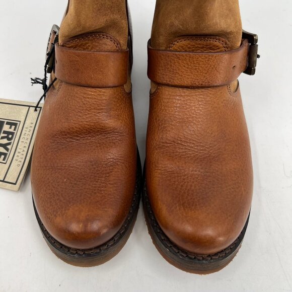 Frye Brown Leather Buckle Ankle Boots | Size 6.5 - Picture 7 of 12